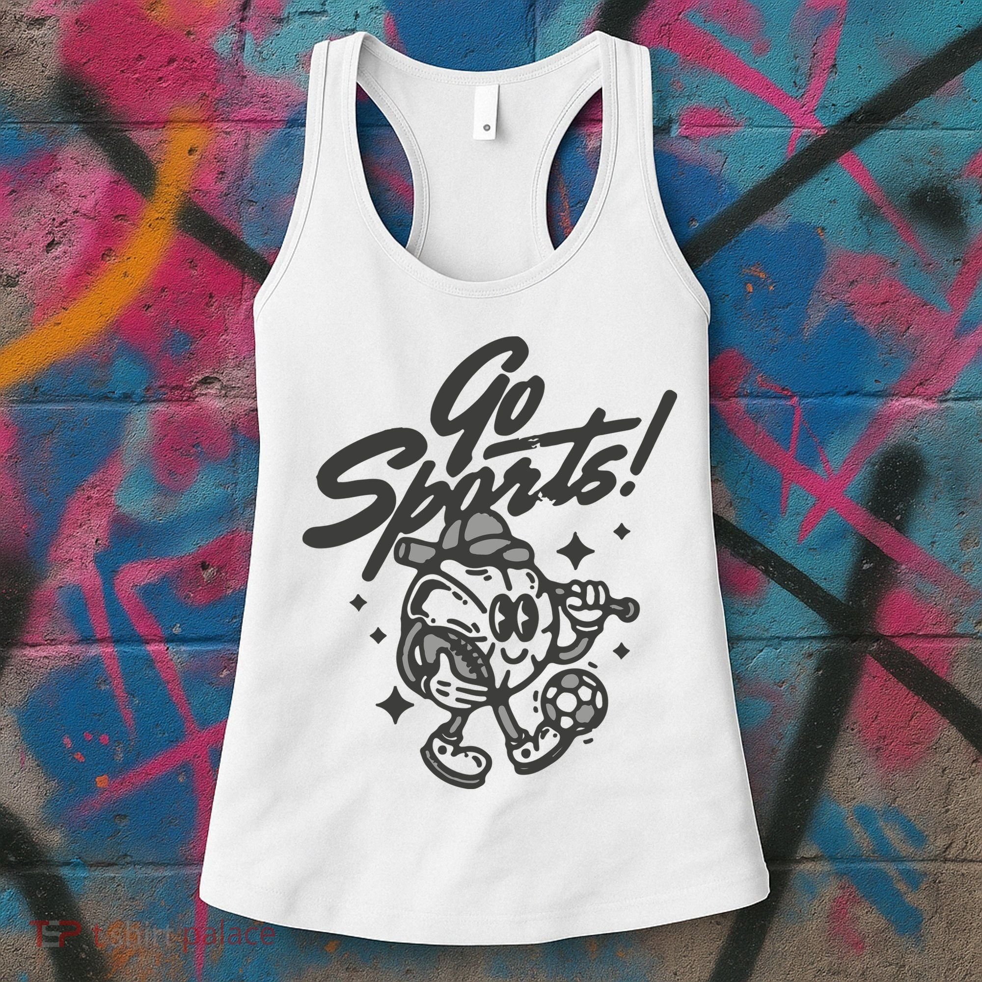 Go Sports Retro Football Game Day Women's Tank Top
