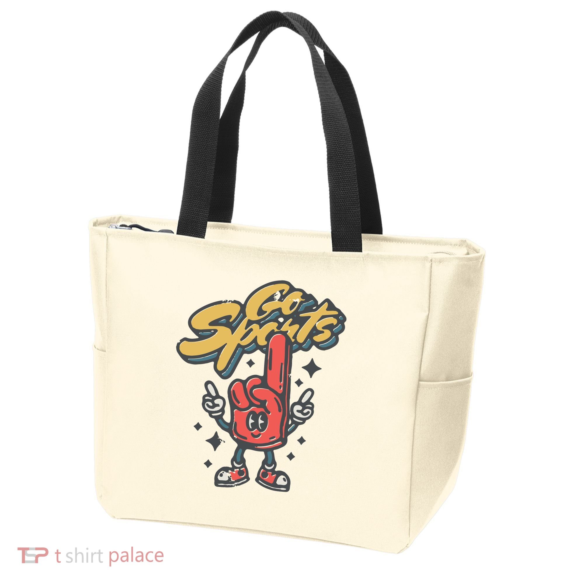 Go Sports Retro Football Game Day Tote Bag