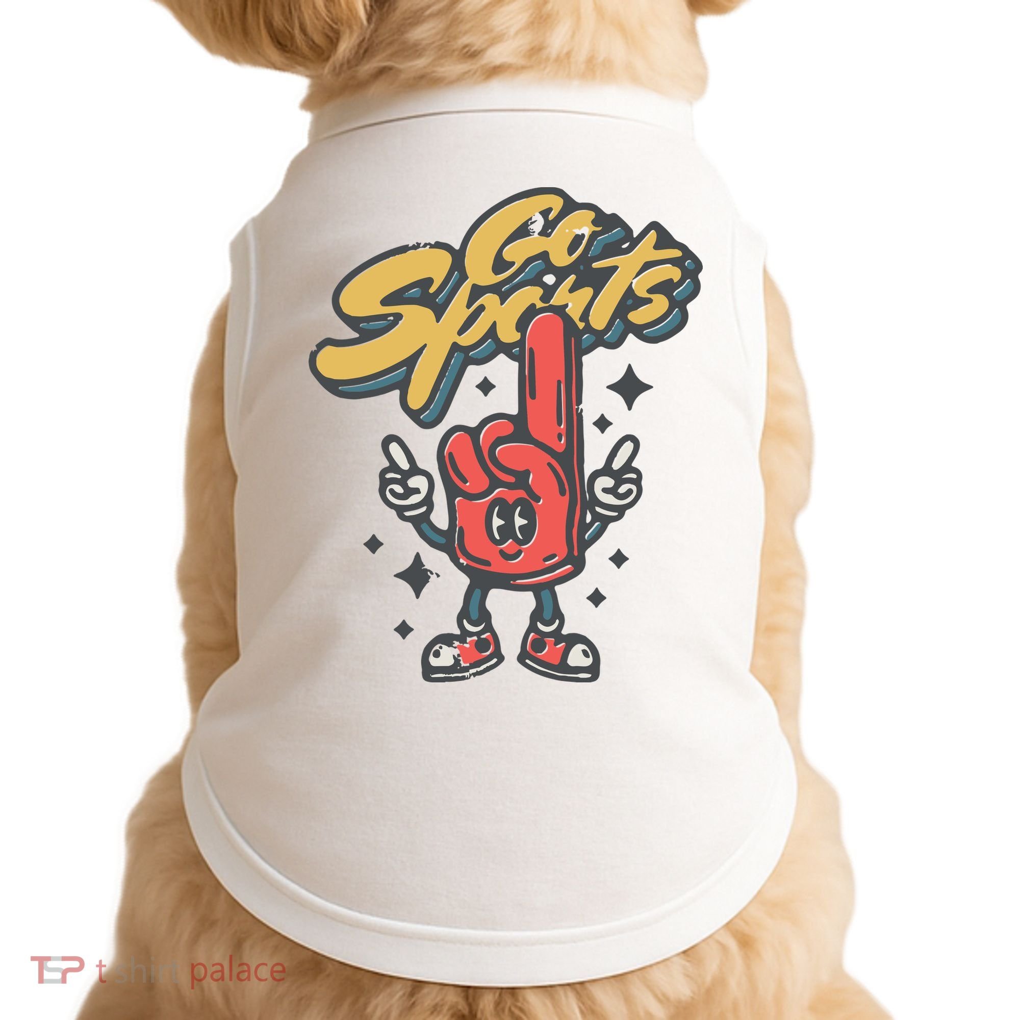 Go Sports Retro Football Game Day Doggie Tank