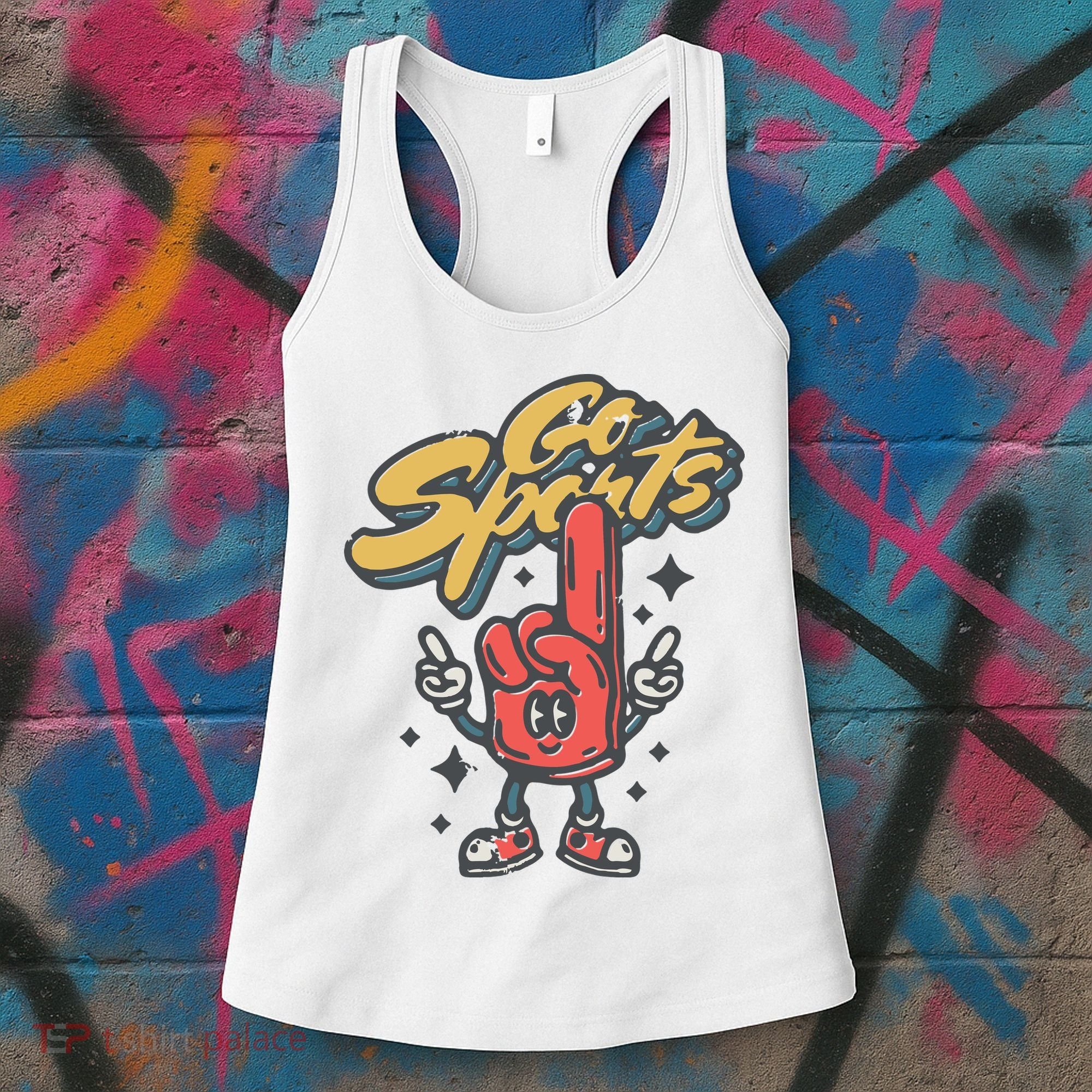 Go Sports Retro Football Game Day Women's Tank Top