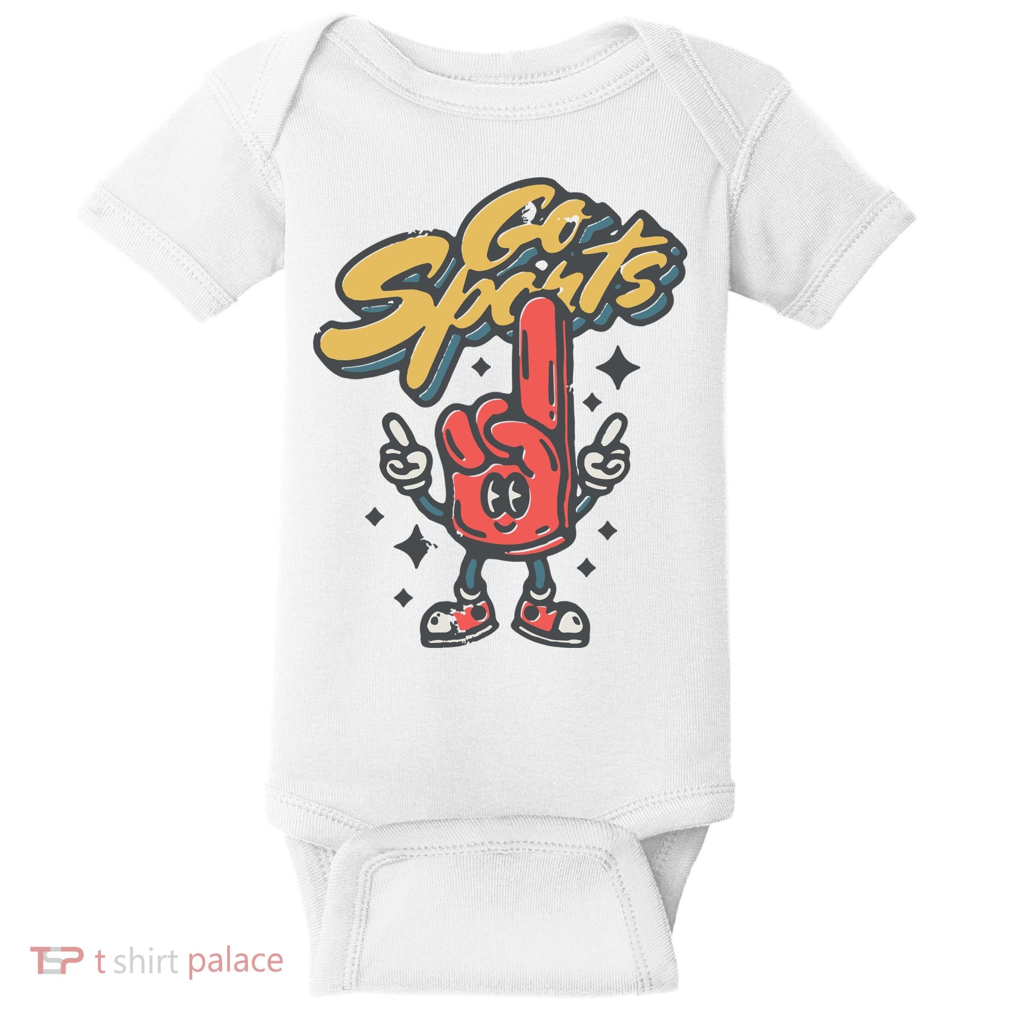 Go Sports Retro Football Game Day Baby Bodysuit