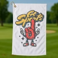 Go Sports Retro Football Game Day Golf Towel thumb 1