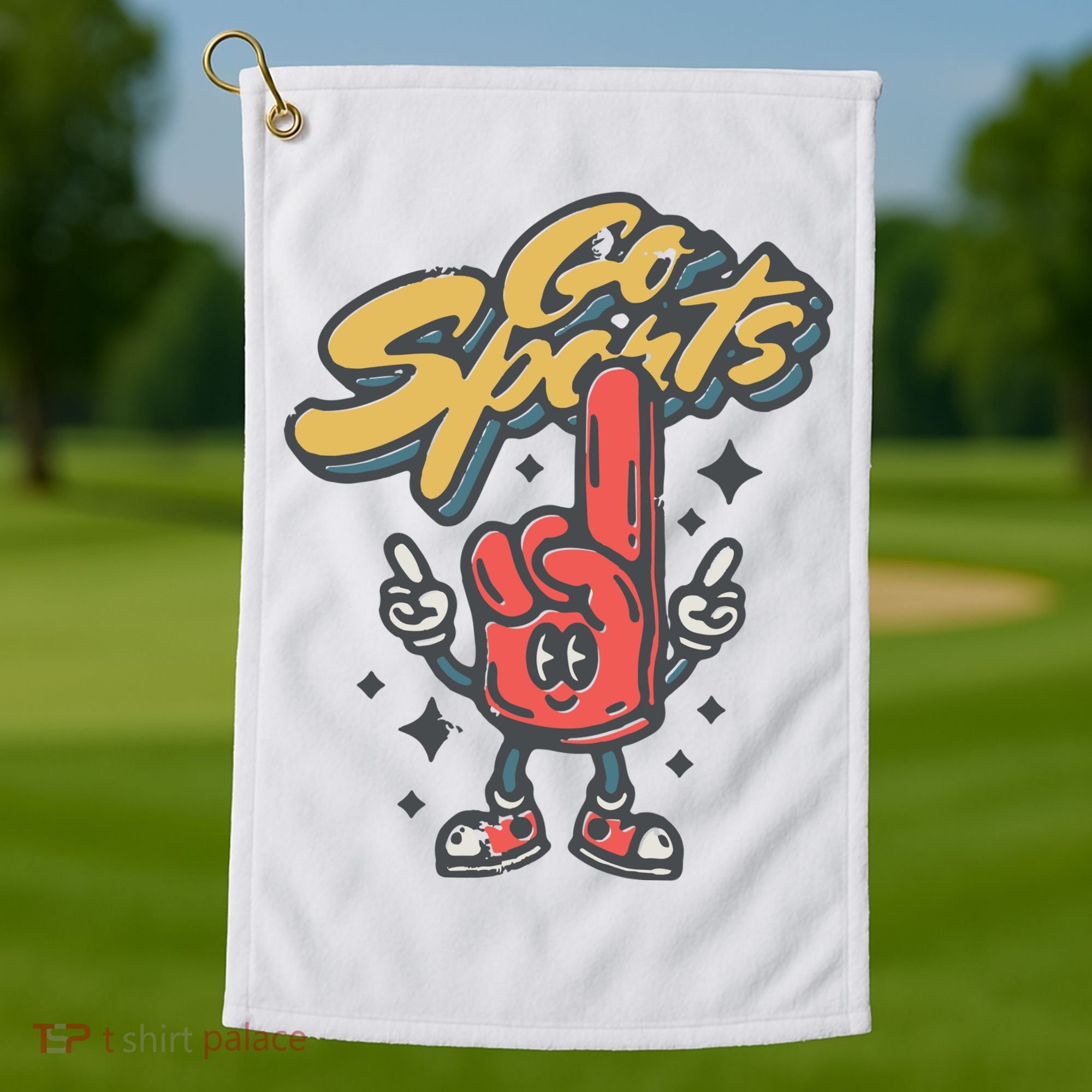 Go Sports Retro Football Game Day Golf Towel
