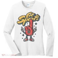 Go Sports Retro Football Game Day Women's Long Sleeve Shirt thumb 0