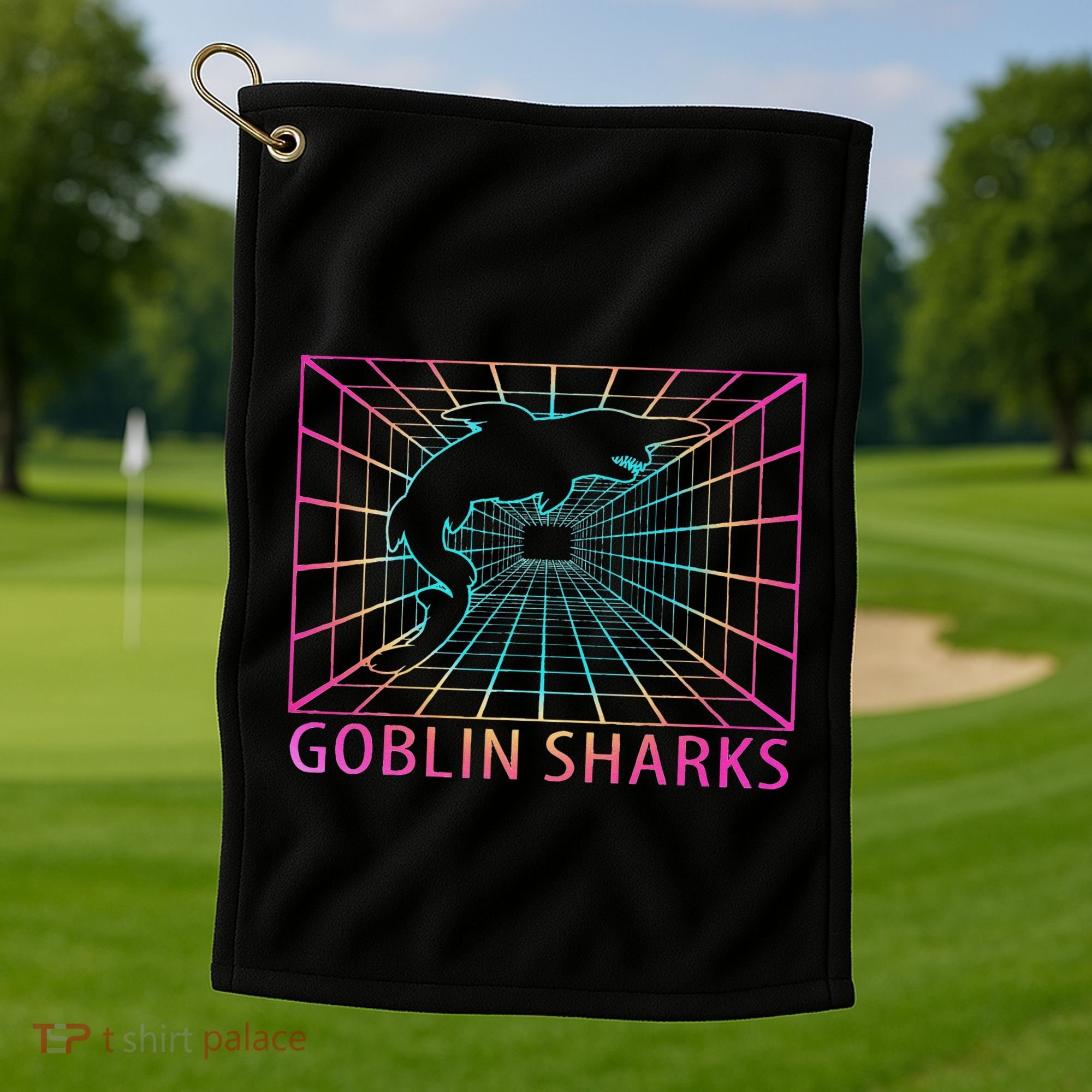 Goblin Sharks Retro Gift Golf Towel