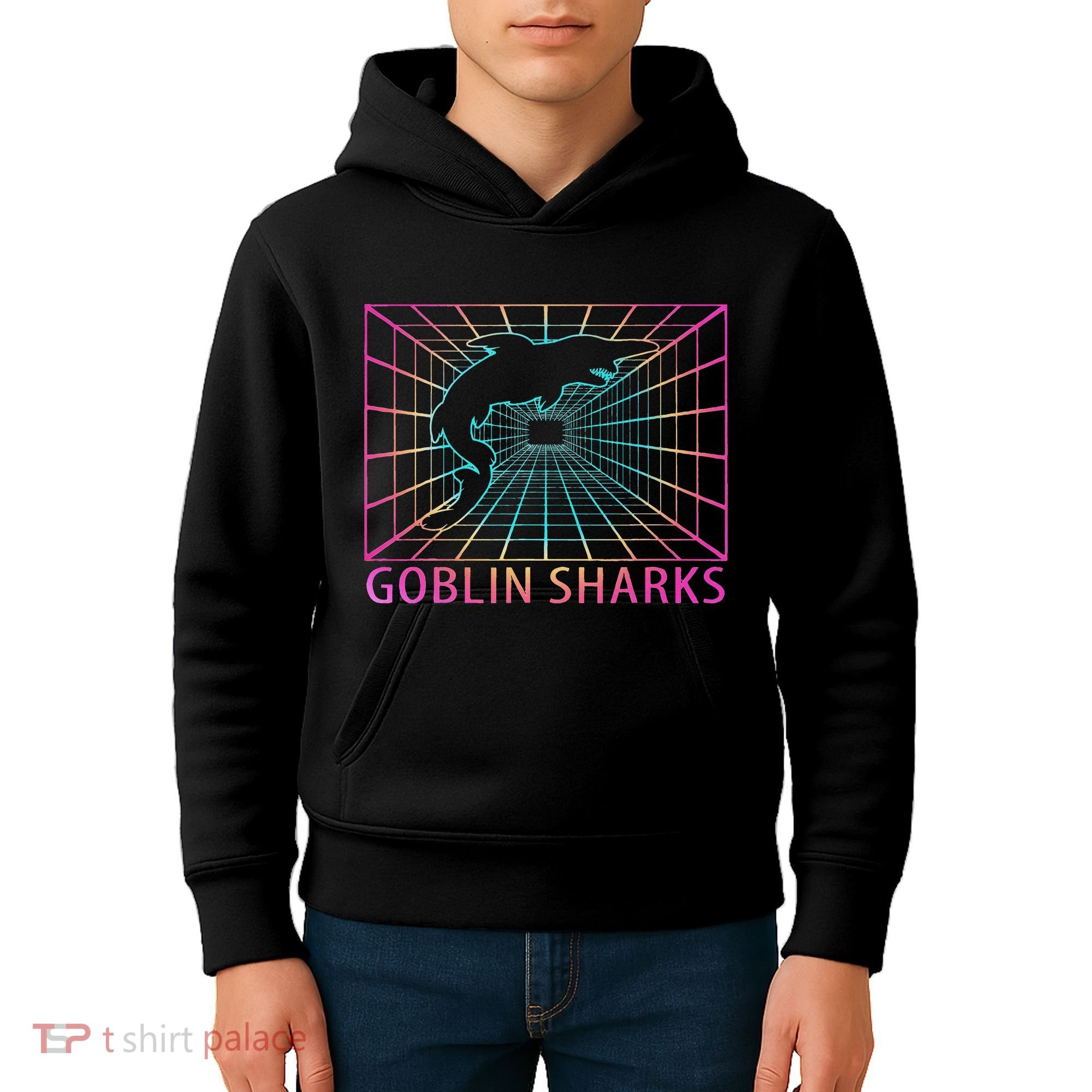 Goblin Sharks Retro Gift Kids Hoodie