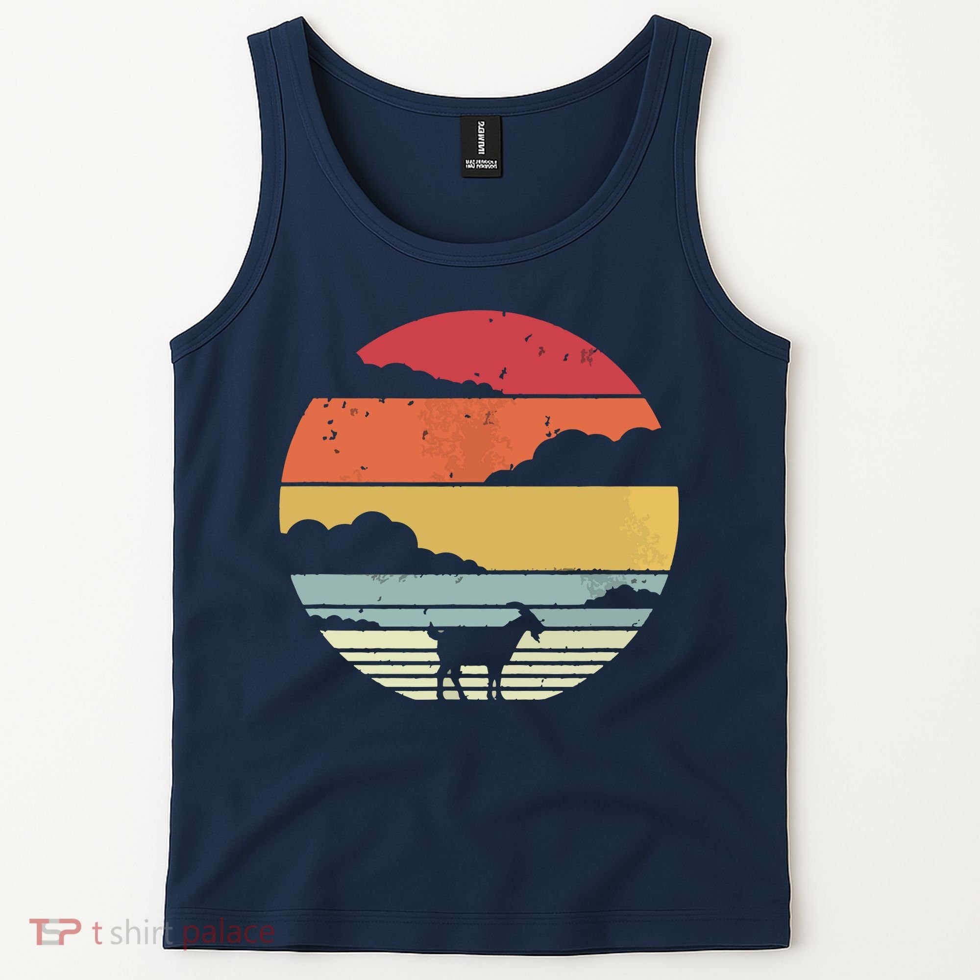 Goat Shirts Retro Style Goat Tank Top