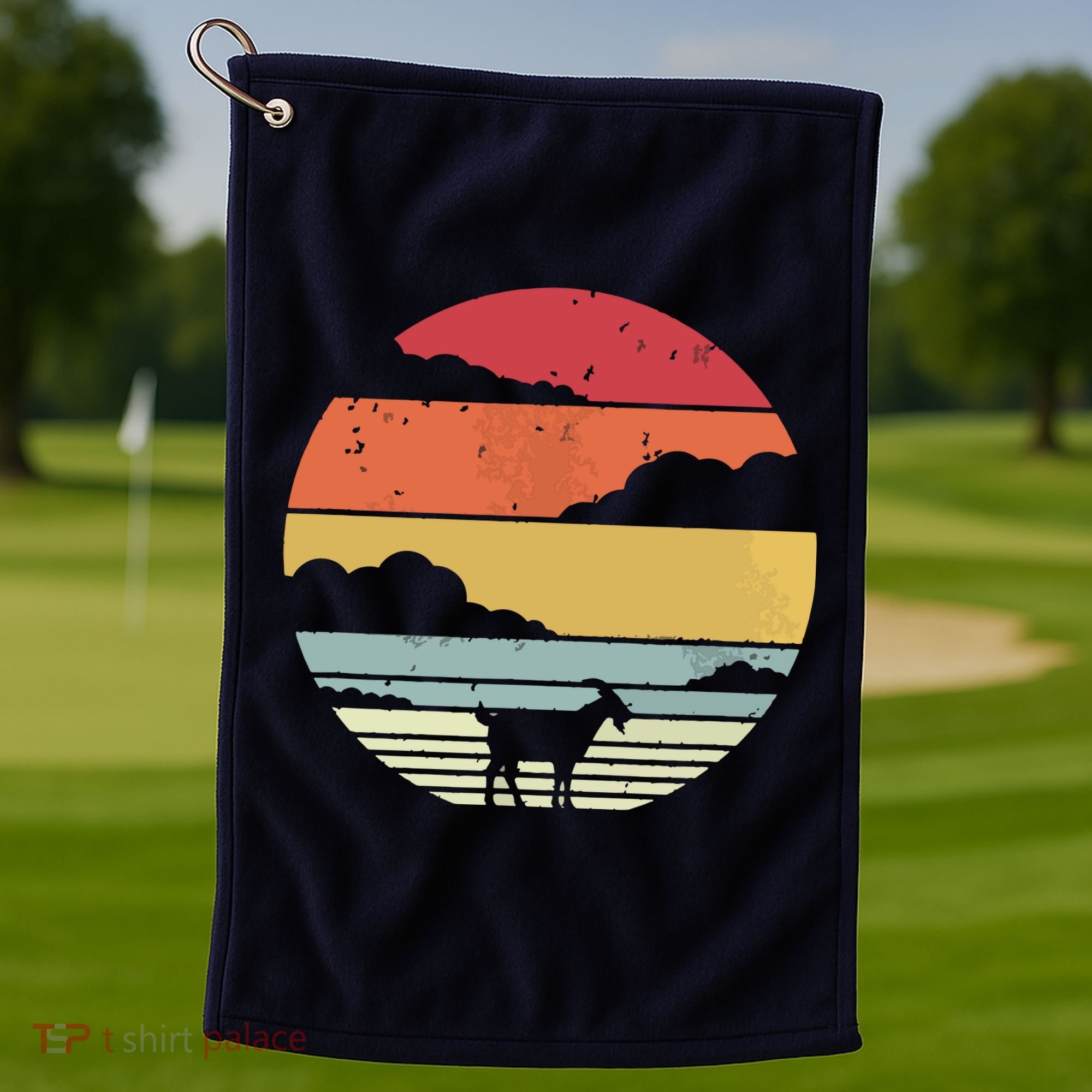Goat Shirts Retro Style Goat Golf Towel