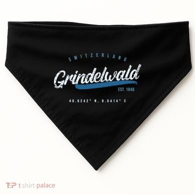 Grindelwald Switzerland Retro T USA-Made Doggie Bandana