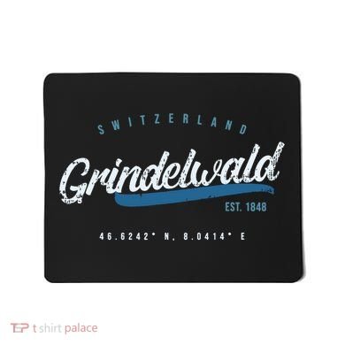 Grindelwald Switzerland Retro T Mousepad
