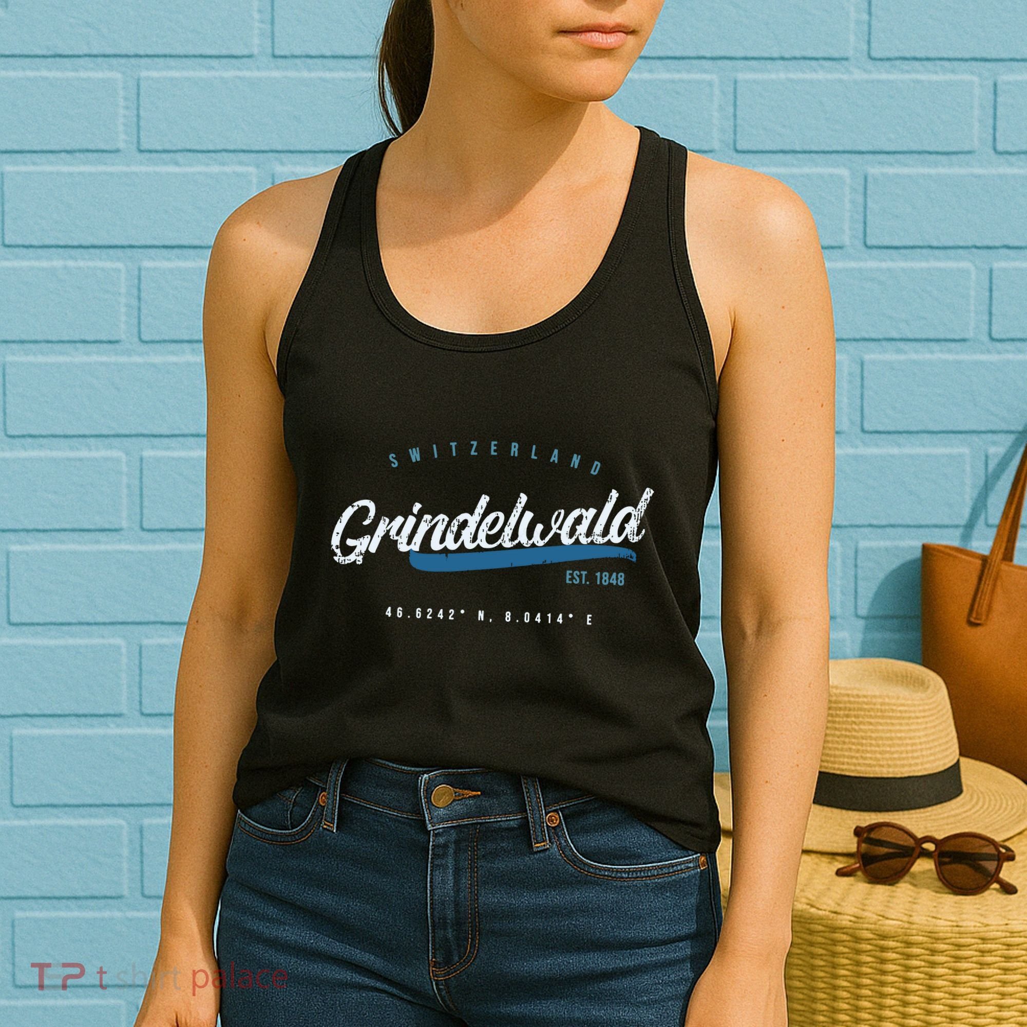 Grindelwald Switzerland Retro T Women's Tank Top