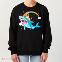 German Shepherd Riding Shark Women's Sweatshirt thumb 0