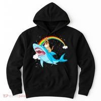 German Shepherd Riding Shark Hoodie thumb 0