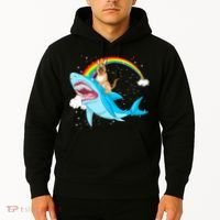 German Shepherd Riding Shark Hoodie thumb 2