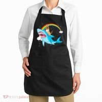 German Shepherd Riding Shark Apron thumb 2