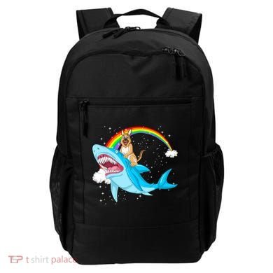 German Shepherd Riding Shark Backpack