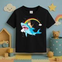 German Shepherd Riding Shark Toddler T-Shirt thumb 3