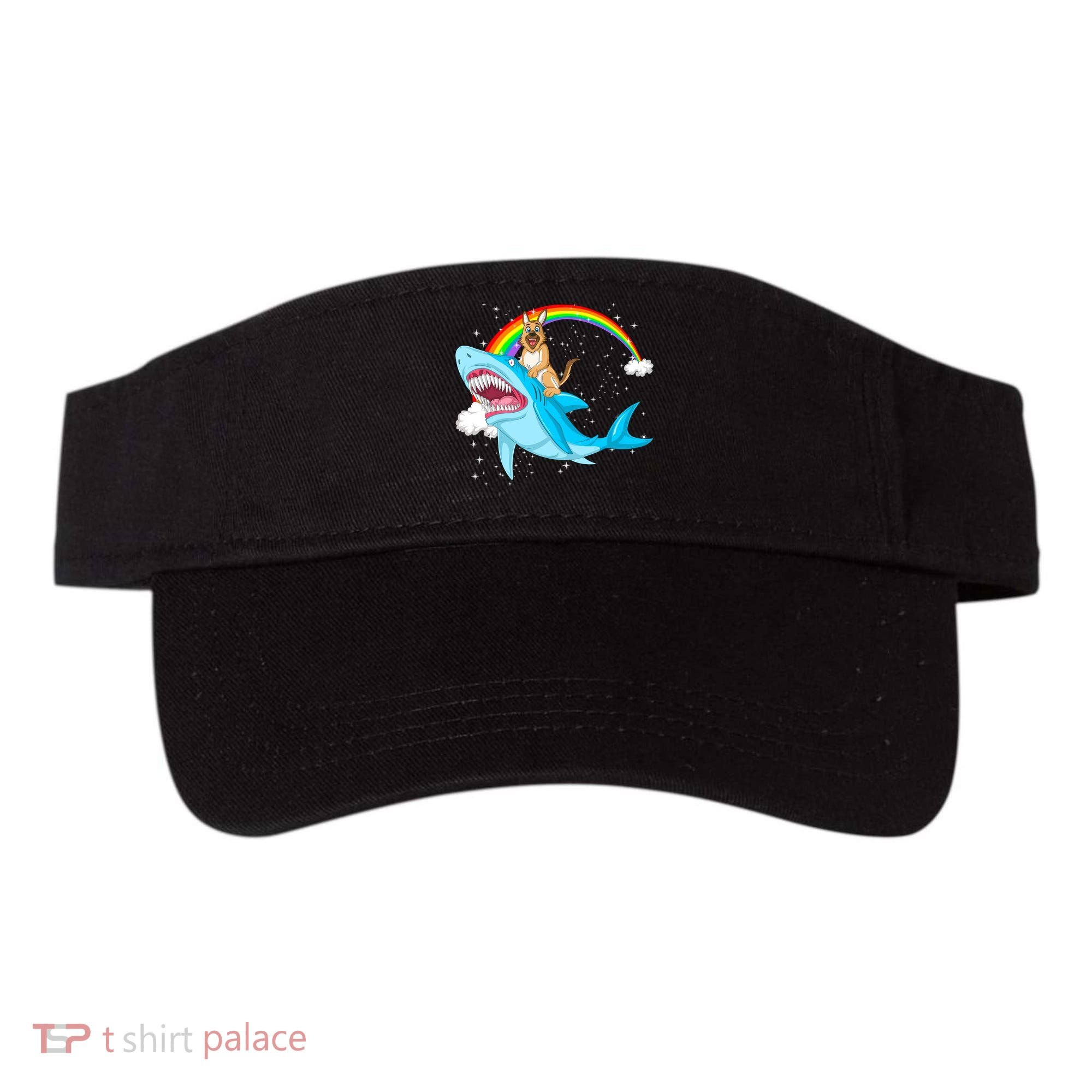 German Shepherd Riding Shark Visor