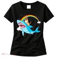 German Shepherd Riding Shark Women's T-Shirt thumb 0