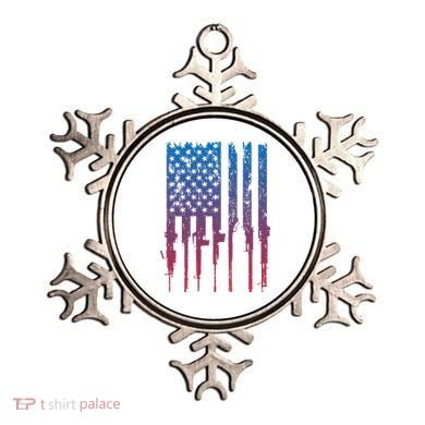 Vintage Rifle American Flag Retro Ornament