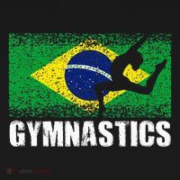 Gymnastics Sport Retro Brazil Flag Brazilian Gymnast T-Shirt thumb 7