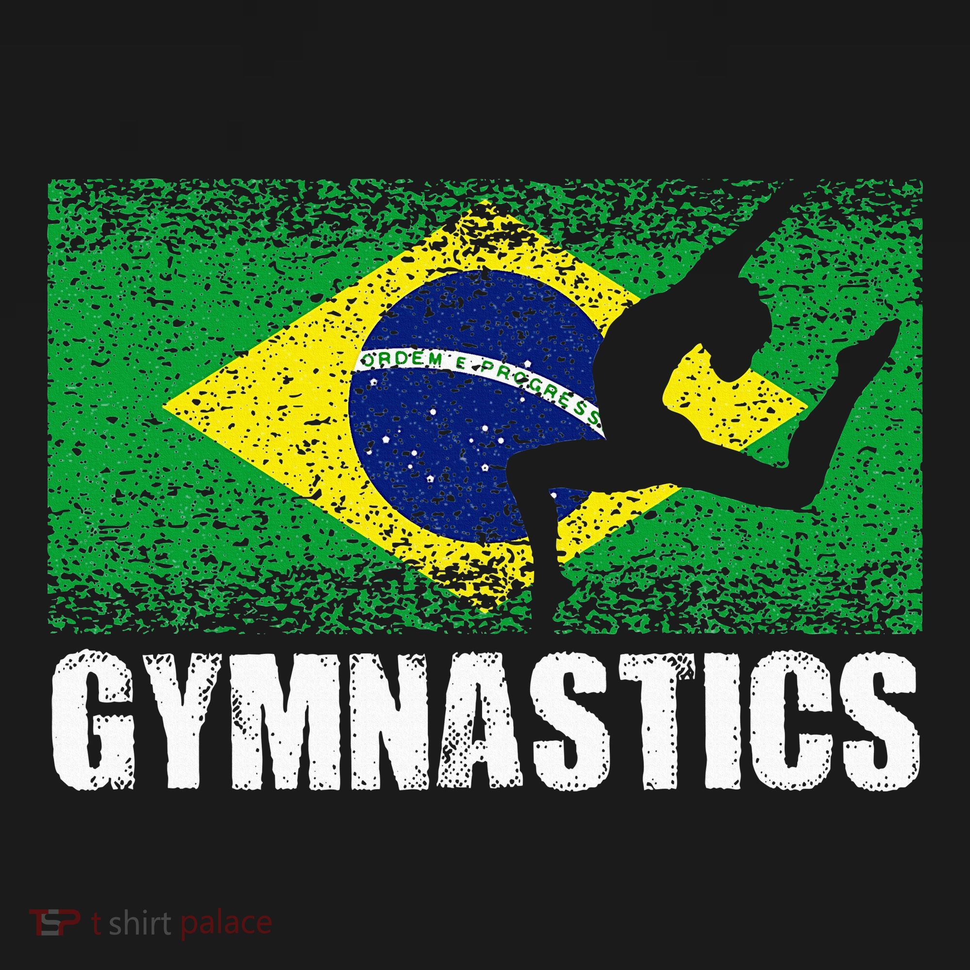 Gymnastics Sport Retro Brazil Flag Brazilian Gymnast Women's Tank Top