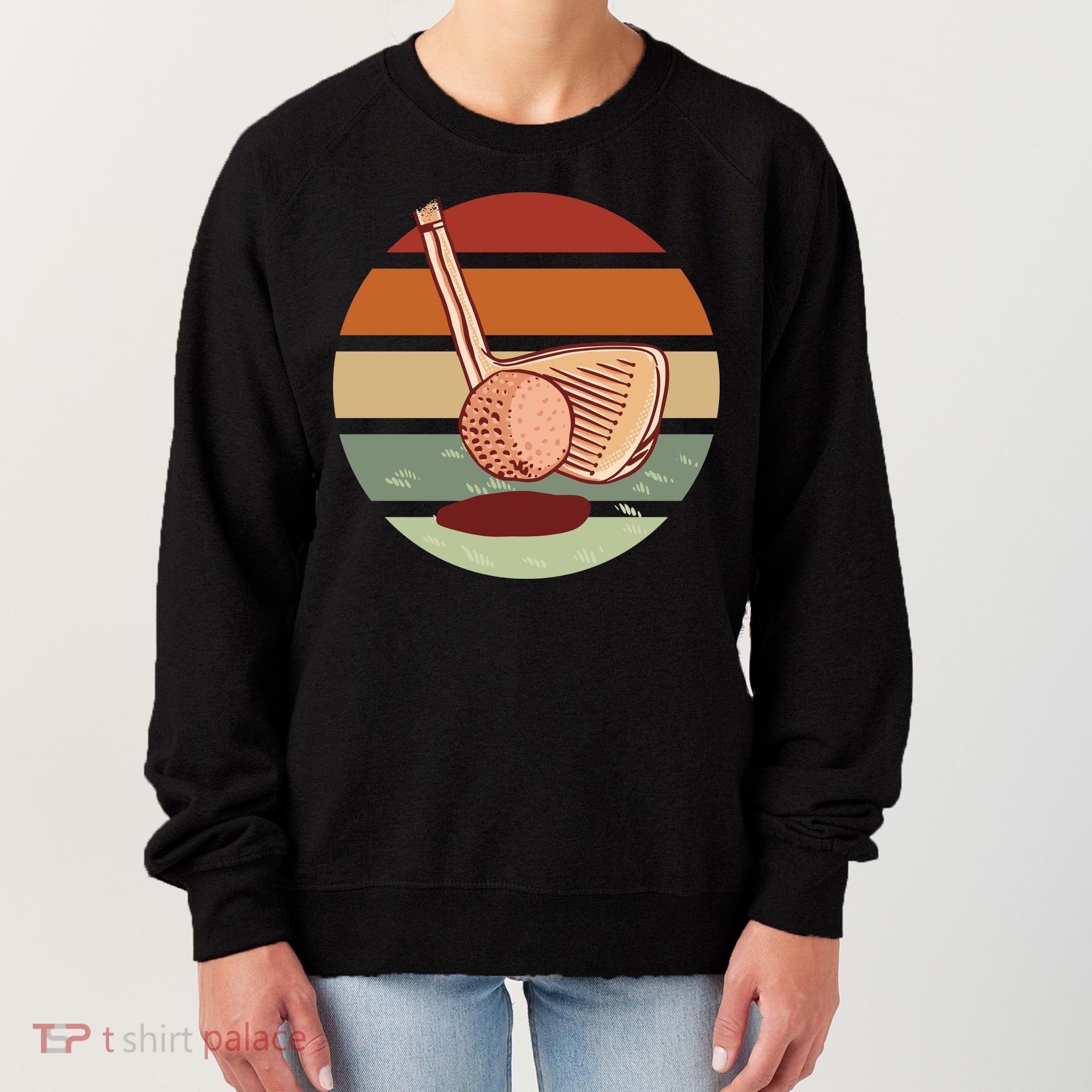 Golf Sunset Retro Women's Sweatshirt