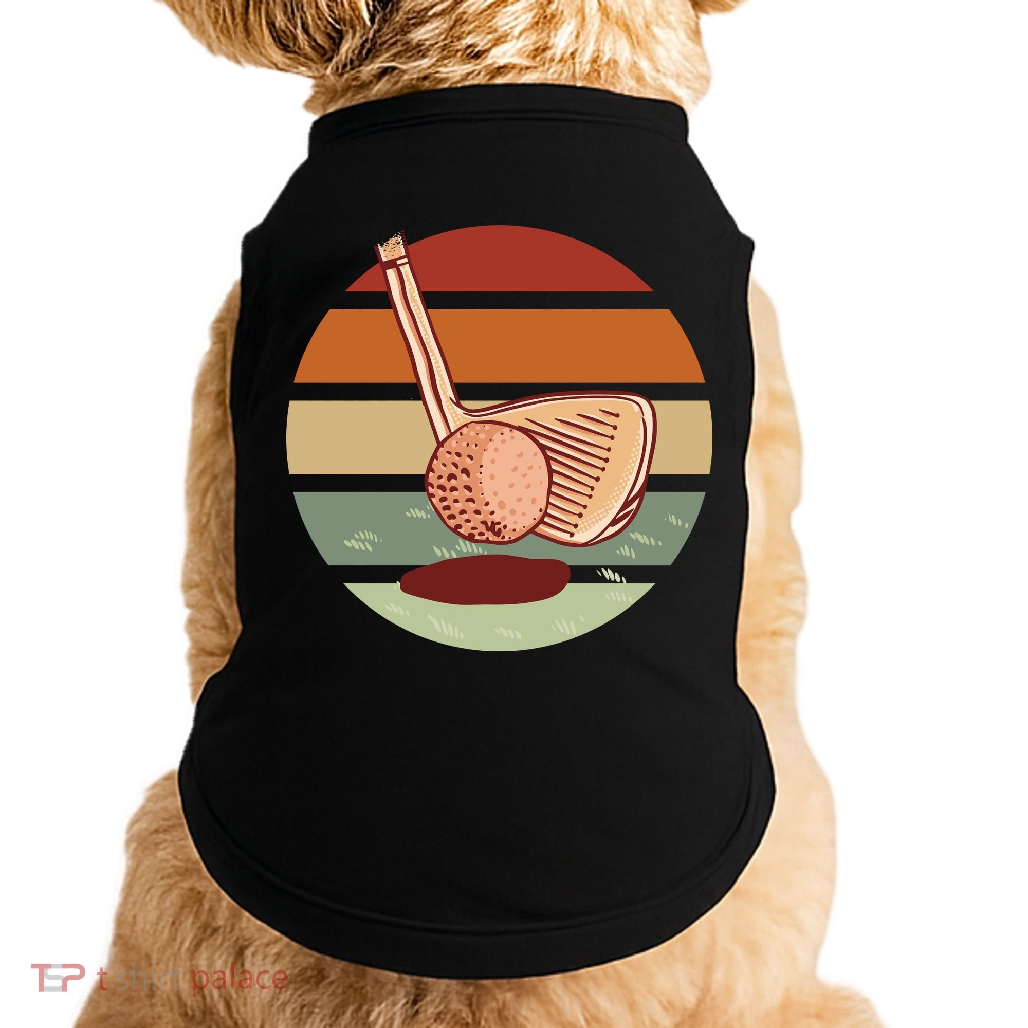 Golf Sunset Retro Doggie Tank