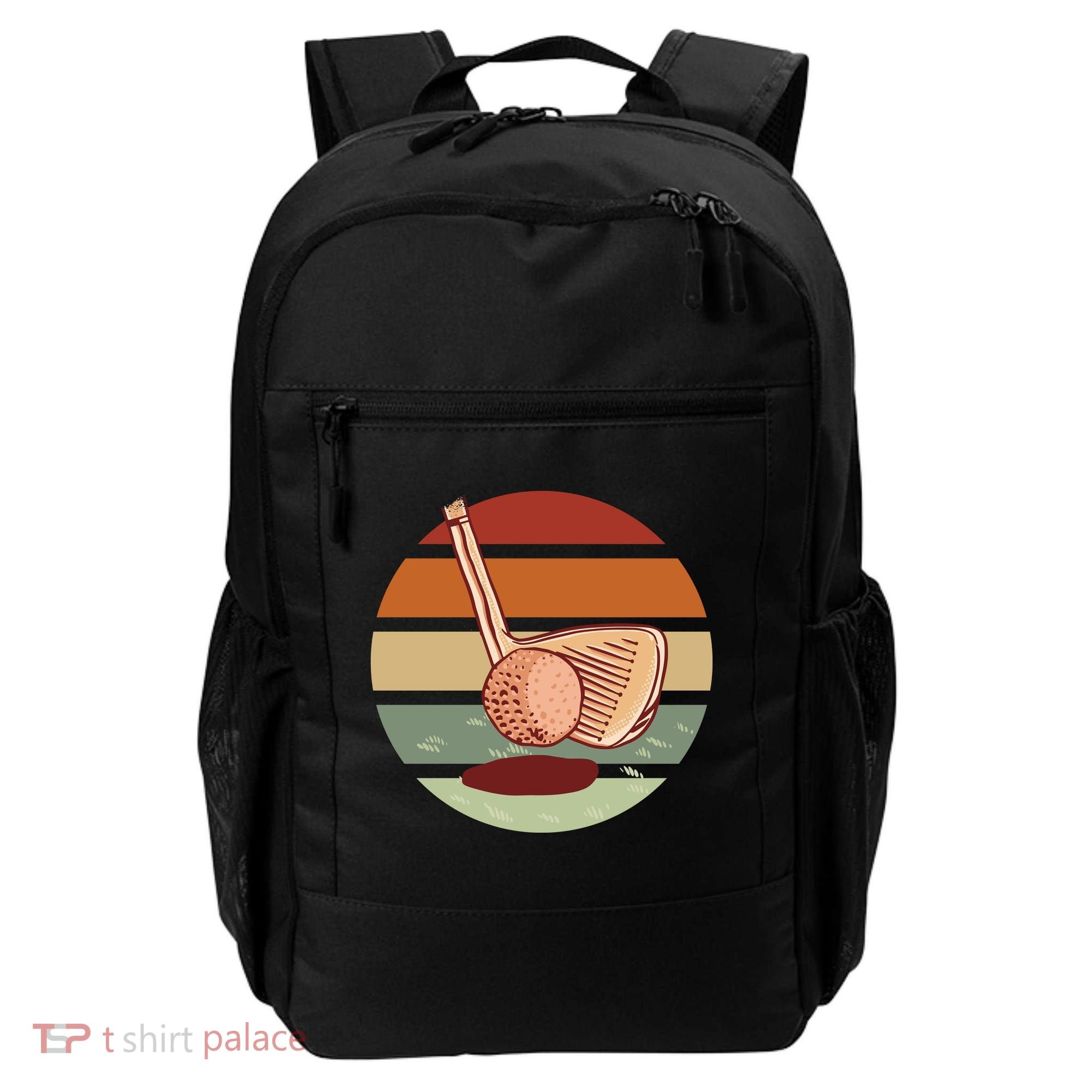 Golf Sunset Retro Backpack