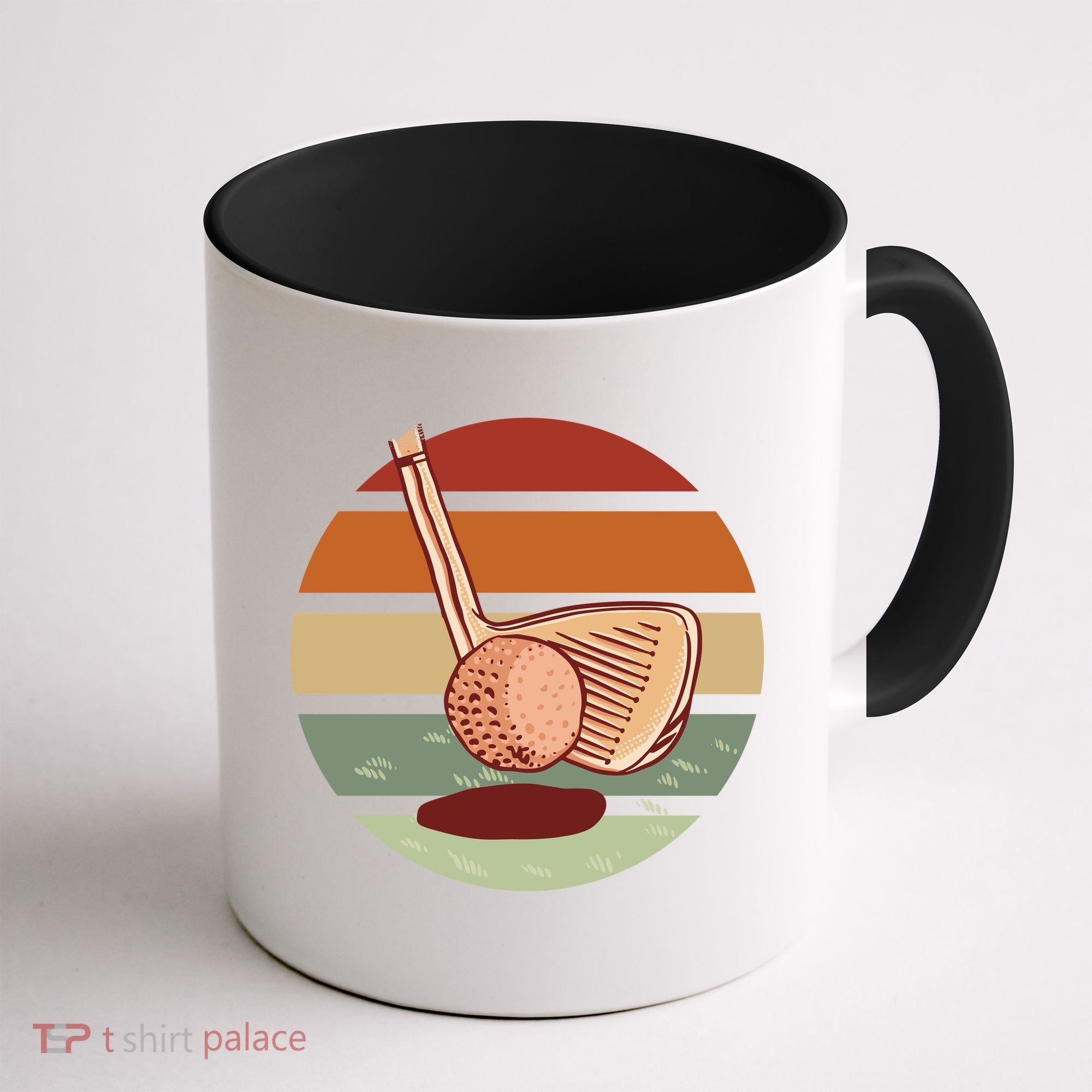 Golf Sunset Retro Coffee Mug