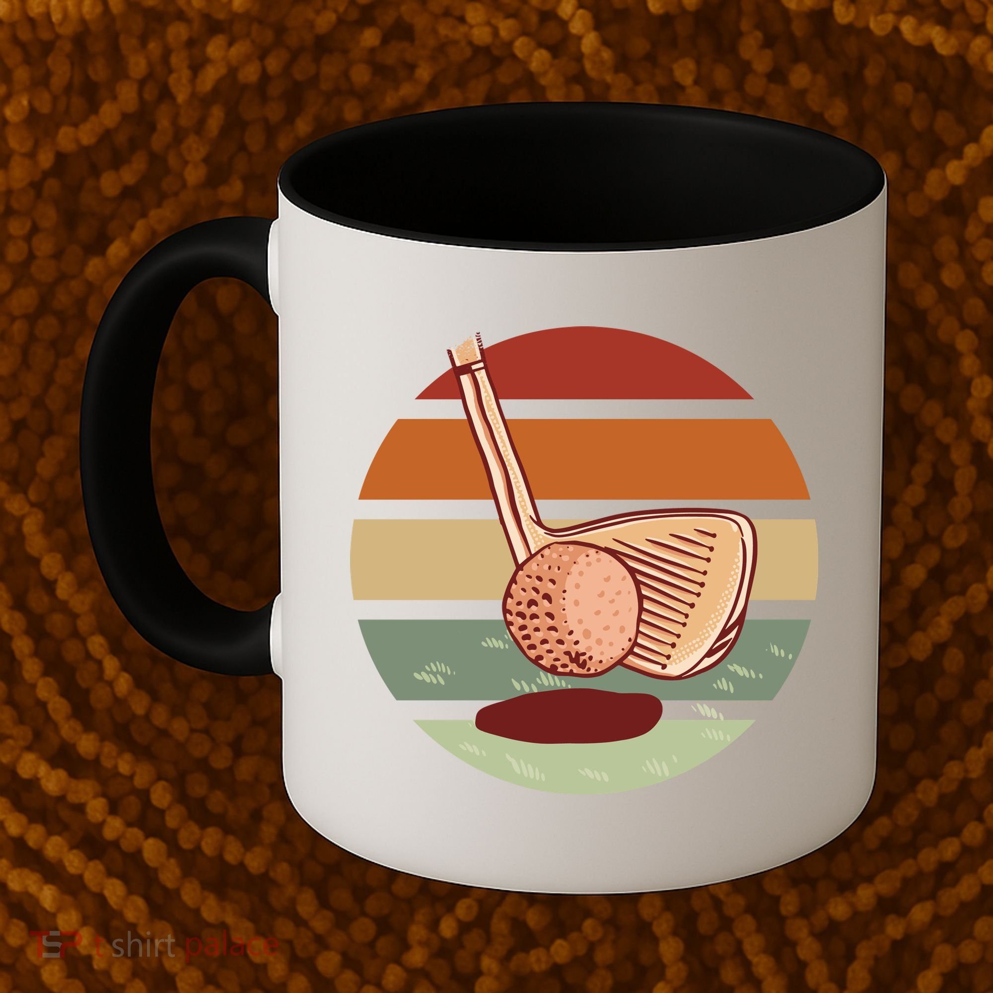 Golf Sunset Retro Coffee Mug