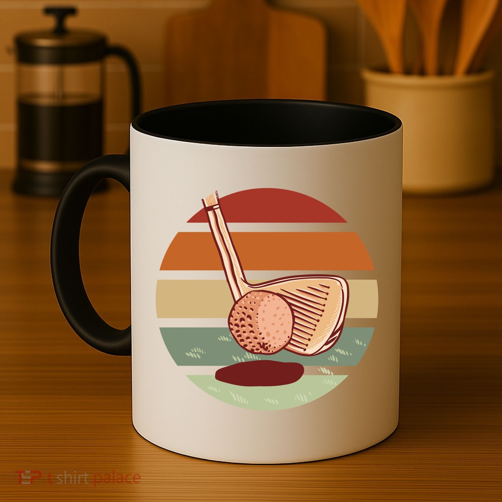 Golf Sunset Retro Coffee Mug