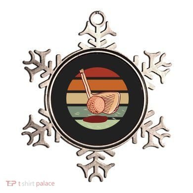 Golf Sunset Retro Ornament