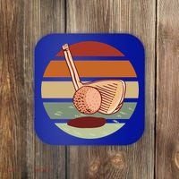 Golf Sunset Retro Coaster thumb 0