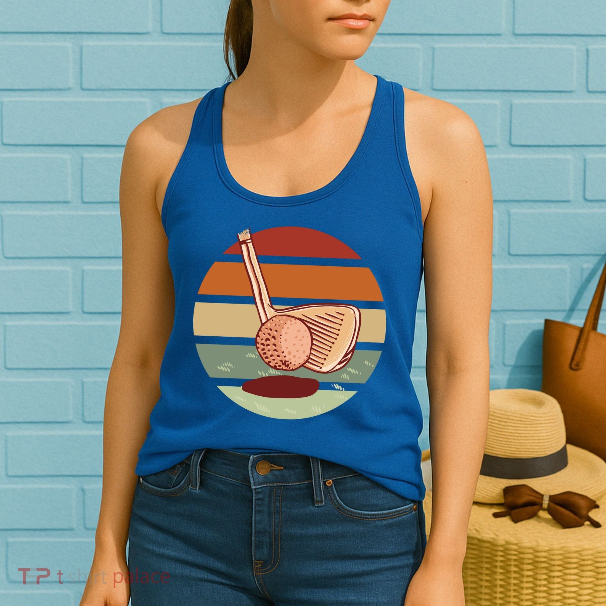 Golf Sunset Retro Women's Tank Top