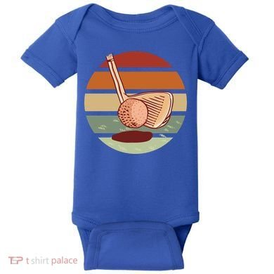 Golf Sunset Retro Baby Bodysuit