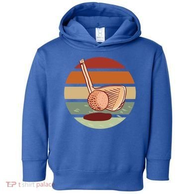 Golf Sunset Retro Toddler Hoodie