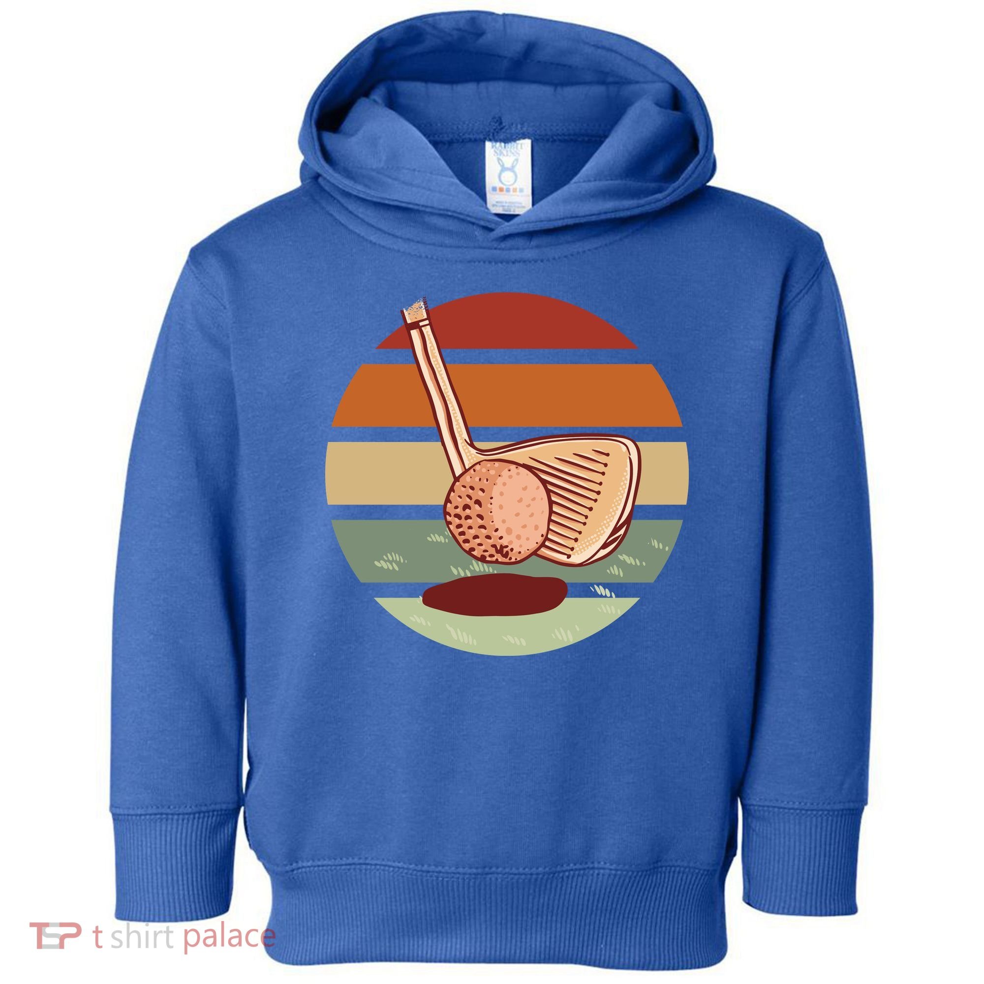 Golf Sunset Retro Toddler Hoodie