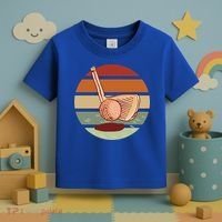 Golf Sunset Retro Toddler T-Shirt thumb 3
