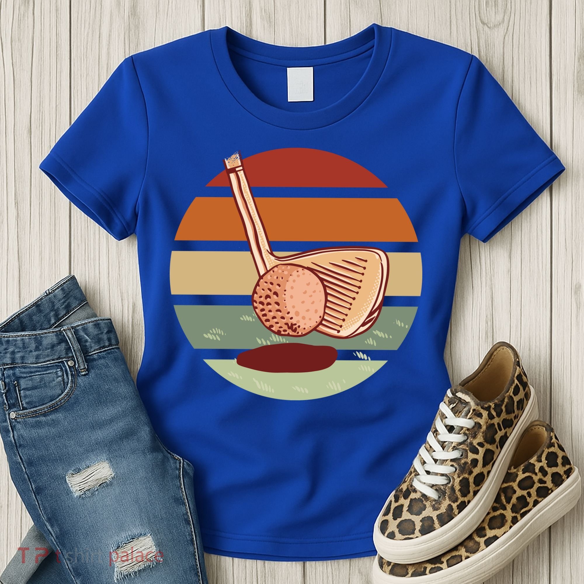 Golf Sunset Retro Women's T-Shirt