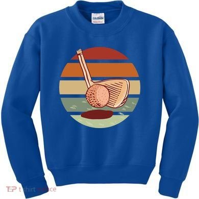 Golf Sunset Retro Kids Sweatshirt