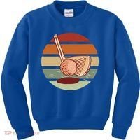 Golf Sunset Retro Kids Sweatshirt thumb 0