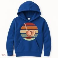 Golf Sunset Retro Kids Hoodie thumb 0