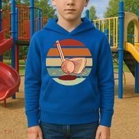 Golf Sunset Retro Kids Hoodie thumb 2