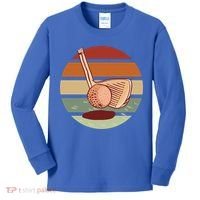 Golf Sunset Retro Kids Long Sleeve Shirt thumb 0