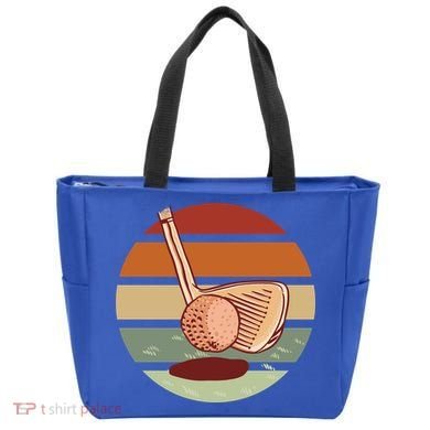 Golf Sunset Retro Tote Bag