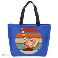 Golf Sunset Retro Tote Bag thumb 0