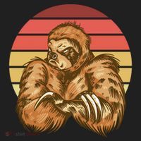 Grumpy Sloth Retro Sunset Women's Sweatshirt thumb 2