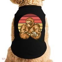 Grumpy Sloth Retro Sunset Doggie Tank thumb 0