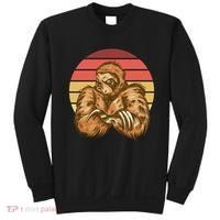Grumpy Sloth Retro Sunset Sweatshirt thumb 0